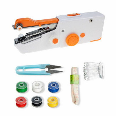 Μίνι φορητή ραπτομηχανή χειρός Ράψτε κεντήματα ασύρματα ρούχα υφάσματα Μίνι ηλεκτρική ραπτομηχανή