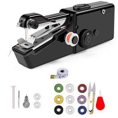 Μίνι φορητή ραπτομηχανή χειρός Ράψτε κεντήματα ασύρματα ρούχα υφάσματα Μίνι ηλεκτρική ραπτομηχανή