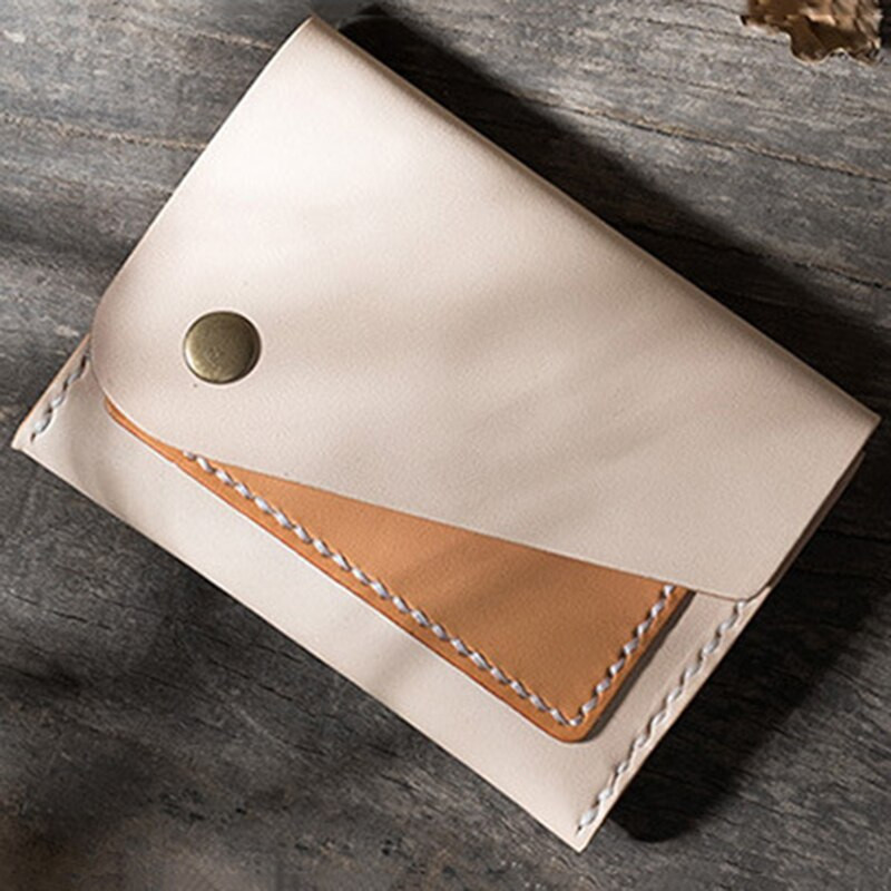 1 rinkinys, rankų darbo „pasidaryk pats“ kraftpopieriaus siuvimo šablonas, trumpas piniginės odinis amatų raštas, 12*8 cm