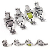 Βιομηχανική ραπτομηχανή Πίεση ποδιών τεσσάρων τύπων για φαρδιά είδη υφασμάτινων υφασμάτων Λαστιχένιο σίδερο με δόντια