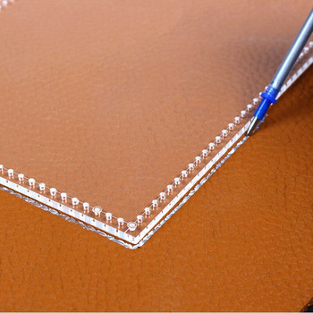 1 комплект Направи си сам ръчно изработена кожена мини портмоне за монети Чанта за съхранение Шаблон Шаблон Акрилен шаблон за шиене 8,5x6 см