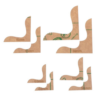 8 vnt / rinkinys akrilo odinė rankdarbių piniginės kampo pjovimo dekoravimo rašto trafareto šablonas