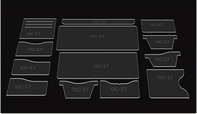 13 vnt. Naujas skaidraus akrilo piniginės raštų trafaretų šablonų rinkinys, odinis „pasidaryk pats“ įrankis Siuvimo raštų siuvimo trafaretai