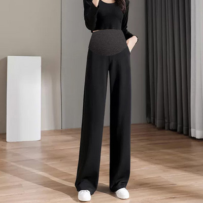 Naiste vabaaja kõrge vöökohaga püksid – sirge mustriga