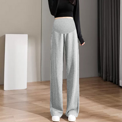 Naiste vabaaja kõrge vöökohaga püksid – sirge mustriga