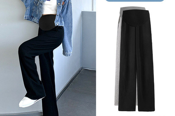 Naiste vabaaja kõrge vöökohaga püksid – sirge mustriga