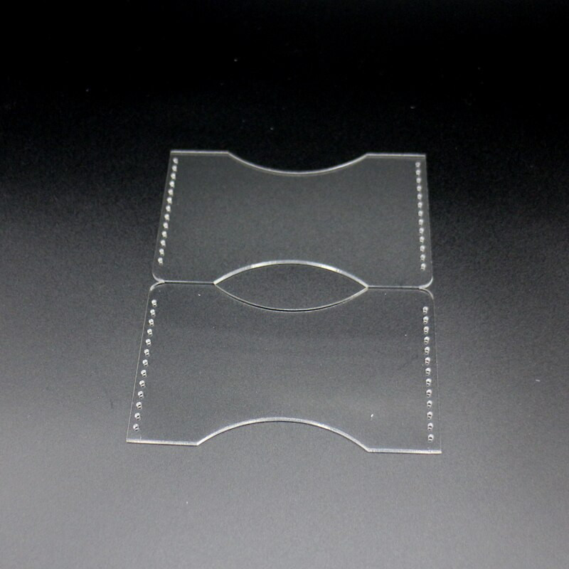 10x6cm DIY kožna akrilna torba za držač kartice predložak uzorka za šivanje