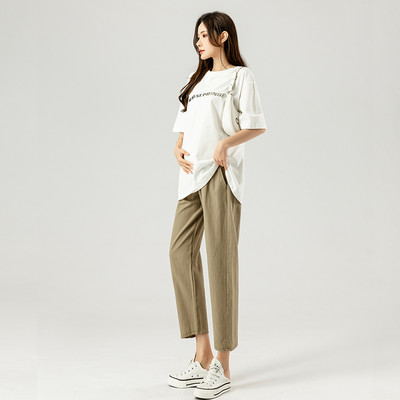 Kõrge vöökohaga puhtad püksid rasedatele