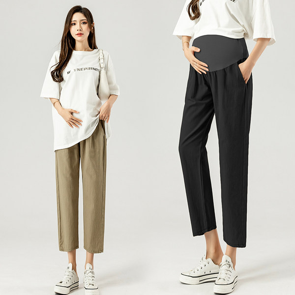 Kõrge vöökohaga puhtad püksid rasedatele