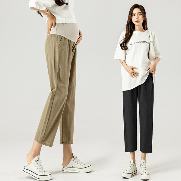 Kõrge vöökohaga puhtad püksid rasedatele