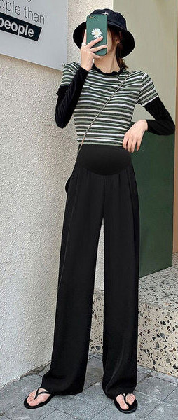 Ежедневен дамски панталон с джоб и висока талия