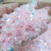 Φωτεινό Νύχι Neon Glitter Sequin Mixed Star Heart Flower Gillter Sequin Fluorescent Flake Glow In The Nail Art Manicure Decor