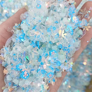 Φωτεινό Νύχι Neon Glitter Sequin Mixed Star Heart Flower Gillter Sequin Fluorescent Flake Glow In The Nail Art Manicure Decor