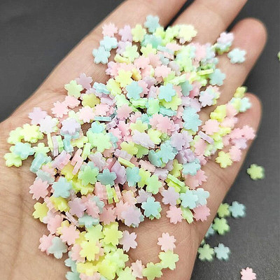 Φωτεινό Νύχι Neon Glitter Sequin Mixed Star Heart Flower Gillter Sequin Fluorescent Flake Glow In The Nail Art Manicure Decor