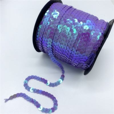 5 Yards/Παρτίδα 6mm Πολύχρωμες πούλιες Γυαλιστερές πολυεπίπεδες χαλαρές πούλιες Πιλέτες Ράψιμο Γαμήλια χειροτεχνία DIY Scrapbooking μενταγιόν