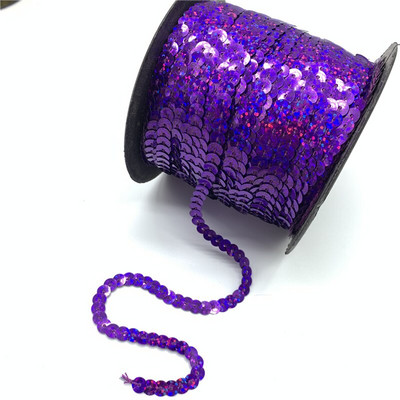 5 Yards/Παρτίδα 6mm Πολύχρωμες πούλιες Γυαλιστερές πολυεπίπεδες χαλαρές πούλιες Πιλέτες Ράψιμο Γαμήλια χειροτεχνία DIY Scrapbooking μενταγιόν