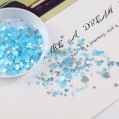 10g(2000Pcs)/Συσκευασία Διάφορα Στυλ Μικτά Χρώματα Σχήμα Χαλαρές πούλιες DIY Κατασκευή κοσμημάτων για νύχια, κομφετί διακόσμησης γάμου