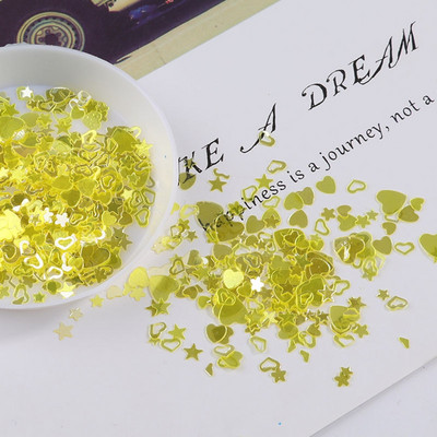 10g(2000Pcs)/Συσκευασία Διάφορα Στυλ Μικτά Χρώματα Σχήμα Χαλαρές πούλιες DIY Κατασκευή κοσμημάτων για νύχια, κομφετί διακόσμησης γάμου