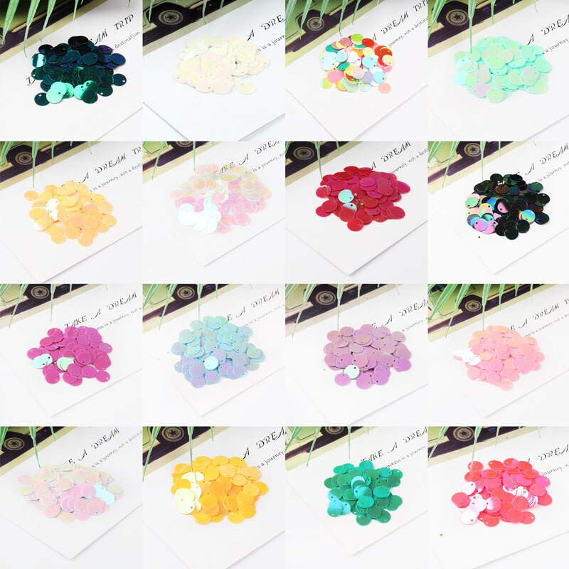Νέα PVC Flat Round Loose Sequins Paillettes Sewing Craft DIY αξεσουάρ για ένδυμα Lentejuelas Para Coser