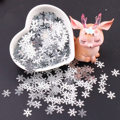 Χονδρική 7mm 10mm 13mm λευκές παγιέτες χιονονιφάδας DIY PVC Χριστουγεννιάτικες Πιλέτες λουλουδιών Ραπτική χειροτεχνία Lentejuelas Ενδύματα Αξεσουάρ