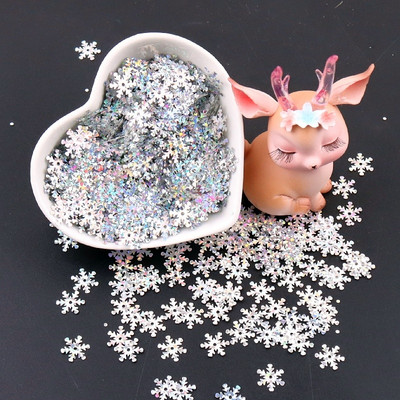 Χονδρική 7mm 10mm 13mm λευκές παγιέτες χιονονιφάδας DIY PVC Χριστουγεννιάτικες Πιλέτες λουλουδιών Ραπτική χειροτεχνία Lentejuelas Ενδύματα Αξεσουάρ