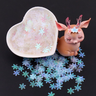 Χονδρική 7mm 10mm 13mm λευκές παγιέτες χιονονιφάδας DIY PVC Χριστουγεννιάτικες Πιλέτες λουλουδιών Ραπτική χειροτεχνία Lentejuelas Ενδύματα Αξεσουάρ