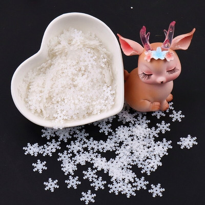 Χονδρική 7mm 10mm 13mm λευκές παγιέτες χιονονιφάδας DIY PVC Χριστουγεννιάτικες Πιλέτες λουλουδιών Ραπτική χειροτεχνία Lentejuelas Ενδύματα Αξεσουάρ