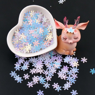 Χονδρική 7mm 10mm 13mm λευκές παγιέτες χιονονιφάδας DIY PVC Χριστουγεννιάτικες Πιλέτες λουλουδιών Ραπτική χειροτεχνία Lentejuelas Ενδύματα Αξεσουάρ