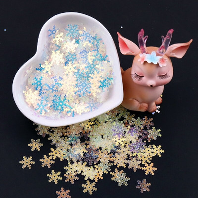 Χονδρική 7mm 10mm 13mm λευκές παγιέτες χιονονιφάδας DIY PVC Χριστουγεννιάτικες Πιλέτες λουλουδιών Ραπτική χειροτεχνία Lentejuelas Ενδύματα Αξεσουάρ