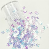 Ultrathin 2000Pcs 8mm Λευκό Κρυστάλλινο Διάφανο Snowflake Loose Sequins Paillettes Nail Craft Χριστουγεννιάτικη Διακόσμηση Κομφετί 8g