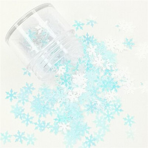 Ultrathin 2000Pcs 8mm Λευκό Κρυστάλλινο Διάφανο Snowflake Loose Sequins Paillettes Nail Craft Χριστουγεννιάτικη Διακόσμηση Κομφετί 8g