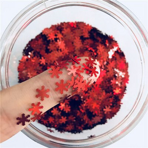 Ultrathin 2000Pcs 8mm Λευκό Κρυστάλλινο Διάφανο Snowflake Loose Sequins Paillettes Nail Craft Χριστουγεννιάτικη Διακόσμηση Κομφετί 8g