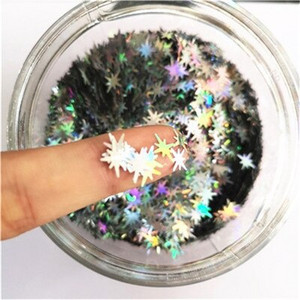 Ultrathin 2000Pcs 8mm Λευκό Κρυστάλλινο Διάφανο Snowflake Loose Sequins Paillettes Nail Craft Χριστουγεννιάτικη Διακόσμηση Κομφετί 8g