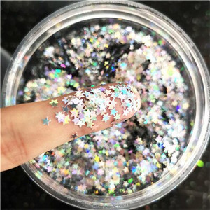 Ultrathin 2000Pcs 8mm Λευκό Κρυστάλλινο Διάφανο Snowflake Loose Sequins Paillettes Nail Craft Χριστουγεννιάτικη Διακόσμηση Κομφετί 8g