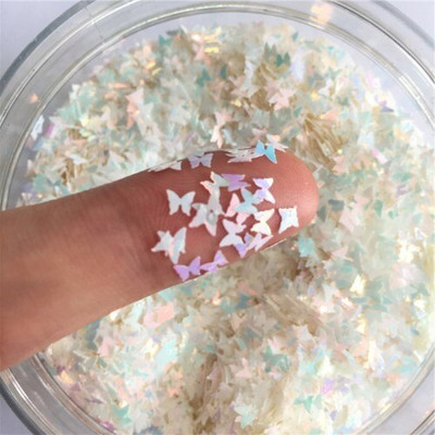 Ultrathin 2000Pcs 8mm Λευκό Κρυστάλλινο Διάφανο Snowflake Loose Sequins Paillettes Nail Craft Χριστουγεννιάτικη Διακόσμηση Κομφετί 8g