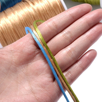 20 м/лот 2,5 мм цветен найлонов черен плъх от сатен за китайско завързване на копринен макраме шнур с мъниста плетен конец от шамбала