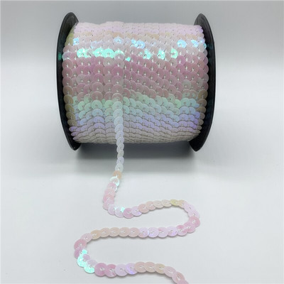 5 γιάρδες/Παρτίδα 6 χιλιοστών Πολύχρωμες χαλαρές, στρογγυλές επίπεδες παγιέτες λέιζερ χρυσές παγιέτες παγιέτες για χειροτεχνίες Αξεσουάρ υφασμάτων ραπτικής Διακοσμητικά για πούλιες