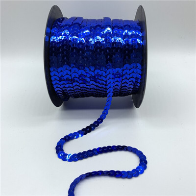 5 γιάρδες/Παρτίδα 6 χιλιοστών Πολύχρωμες χαλαρές, στρογγυλές επίπεδες παγιέτες λέιζερ χρυσές παγιέτες παγιέτες για χειροτεχνίες Αξεσουάρ υφασμάτων ραπτικής Διακοσμητικά για πούλιες