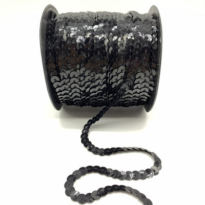 5 γιάρδες/Παρτίδα 6 χιλιοστών Πολύχρωμες χαλαρές, στρογγυλές επίπεδες παγιέτες λέιζερ χρυσές παγιέτες παγιέτες για χειροτεχνίες Αξεσουάρ υφασμάτων ραπτικής Διακοσμητικά για πούλιες