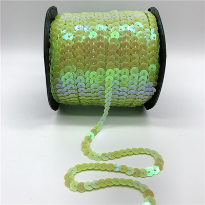 5 γιάρδες/Παρτίδα 6 χιλιοστών Πολύχρωμες χαλαρές, στρογγυλές επίπεδες παγιέτες λέιζερ χρυσές παγιέτες παγιέτες για χειροτεχνίες Αξεσουάρ υφασμάτων ραπτικής Διακοσμητικά για πούλιες