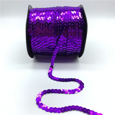 5 γιάρδες/Παρτίδα 6 χιλιοστών Πολύχρωμες χαλαρές, στρογγυλές επίπεδες παγιέτες λέιζερ χρυσές παγιέτες παγιέτες για χειροτεχνίες Αξεσουάρ υφασμάτων ραπτικής Διακοσμητικά για πούλιες