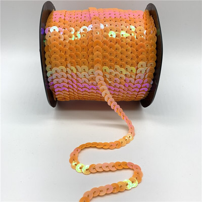 5 γιάρδες/Παρτίδα 6 χιλιοστών Πολύχρωμες χαλαρές, στρογγυλές επίπεδες παγιέτες λέιζερ χρυσές παγιέτες παγιέτες για χειροτεχνίες Αξεσουάρ υφασμάτων ραπτικής Διακοσμητικά για πούλιες