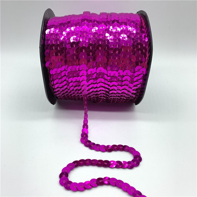 5 γιάρδες/Παρτίδα 6 χιλιοστών Πολύχρωμες χαλαρές, στρογγυλές επίπεδες παγιέτες λέιζερ χρυσές παγιέτες παγιέτες για χειροτεχνίες Αξεσουάρ υφασμάτων ραπτικής Διακοσμητικά για πούλιες