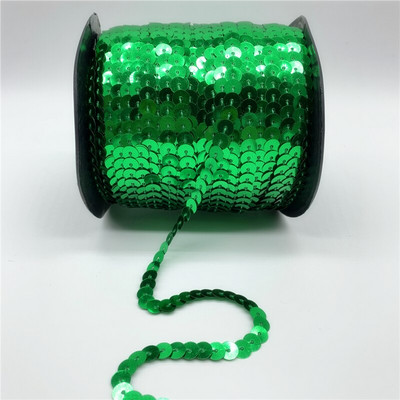 5 γιάρδες/Παρτίδα 6 χιλιοστών Πολύχρωμες χαλαρές, στρογγυλές επίπεδες παγιέτες λέιζερ χρυσές παγιέτες παγιέτες για χειροτεχνίες Αξεσουάρ υφασμάτων ραπτικής Διακοσμητικά για πούλιες