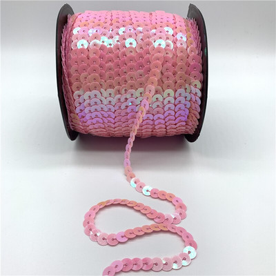 5 γιάρδες/Παρτίδα 6 χιλιοστών Πολύχρωμες χαλαρές, στρογγυλές επίπεδες παγιέτες λέιζερ χρυσές παγιέτες παγιέτες για χειροτεχνίες Αξεσουάρ υφασμάτων ραπτικής Διακοσμητικά για πούλιες