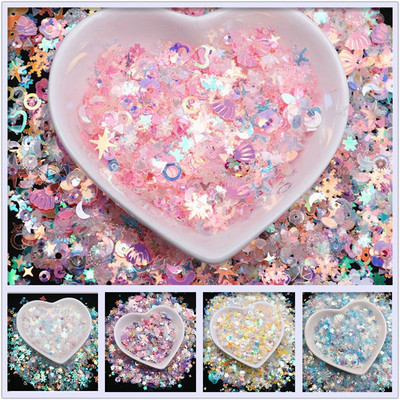 10g/50g Glitter Sequin Mix Star Heart Dot Butterfly Shape Colorful Nail Sequins for Shaker Nail Art Flakies Paillette Decoration