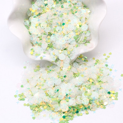 10g/50g Glitter Sequin Mix Star Heart Dot Butterfly Shape Πολύχρωμες πούλιες νυχιών για Shaker Nail Art Flakies Paillette