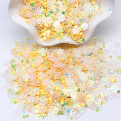 10g/50g Glitter Sequin Mix Star Heart Dot Butterfly Shape Πολύχρωμες πούλιες νυχιών για Shaker Nail Art Flakies Paillette