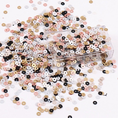 Παγιέτες λέιζερ 3/4/5/6/mm PVC στρογγυλές παγιέτες Ράψιμο Wedding Craft Fancy Dress Scrapbook Simple Fashion