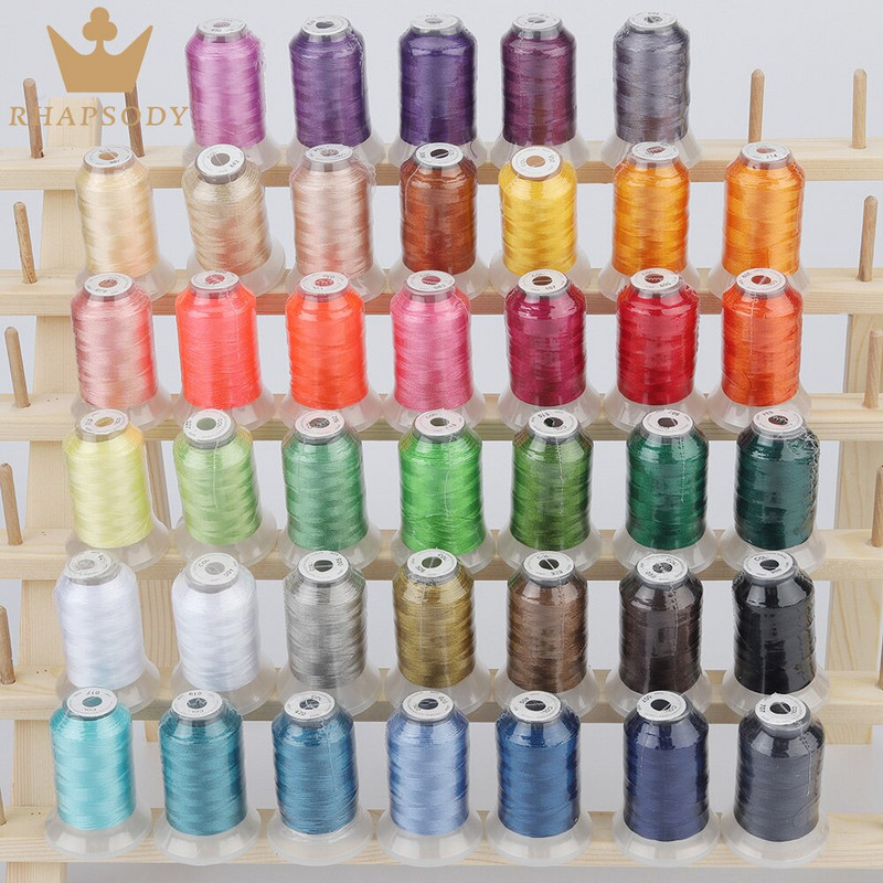 40W poliesterio siuvinėjimo siūlai 500M gijų siūlai, didelio stiprumo blizgesys, skirtas Brother/Babylock/Janome siuvimo mašinai namų siūlai